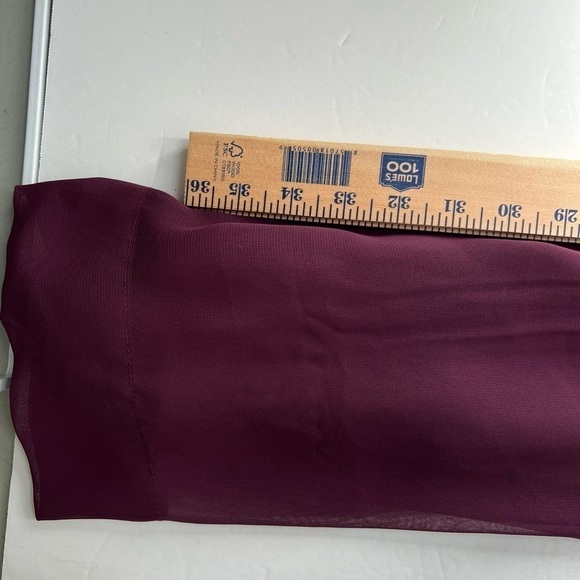 Worthington Eggplant Simi Sheer Maxi Skirt Ladies Large NEW - Picture 9 of 9